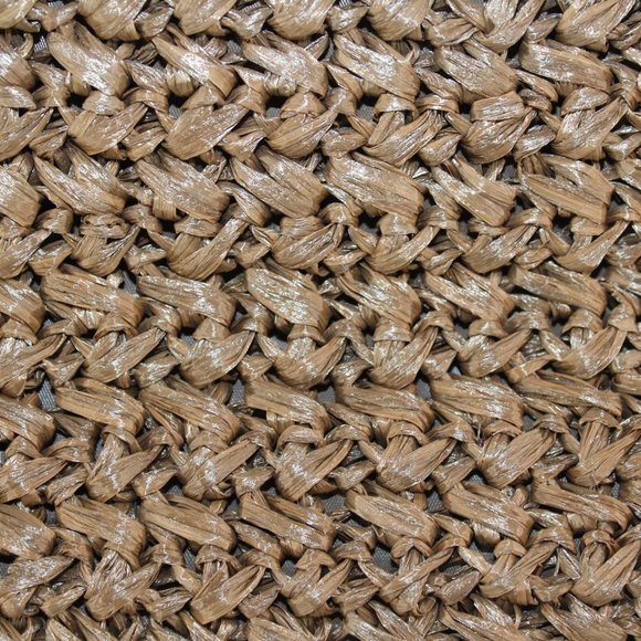 Vintage 1970's Raffia Straw Crochet Floral Embellishments Double Handled Purse - Picture 11 of 16